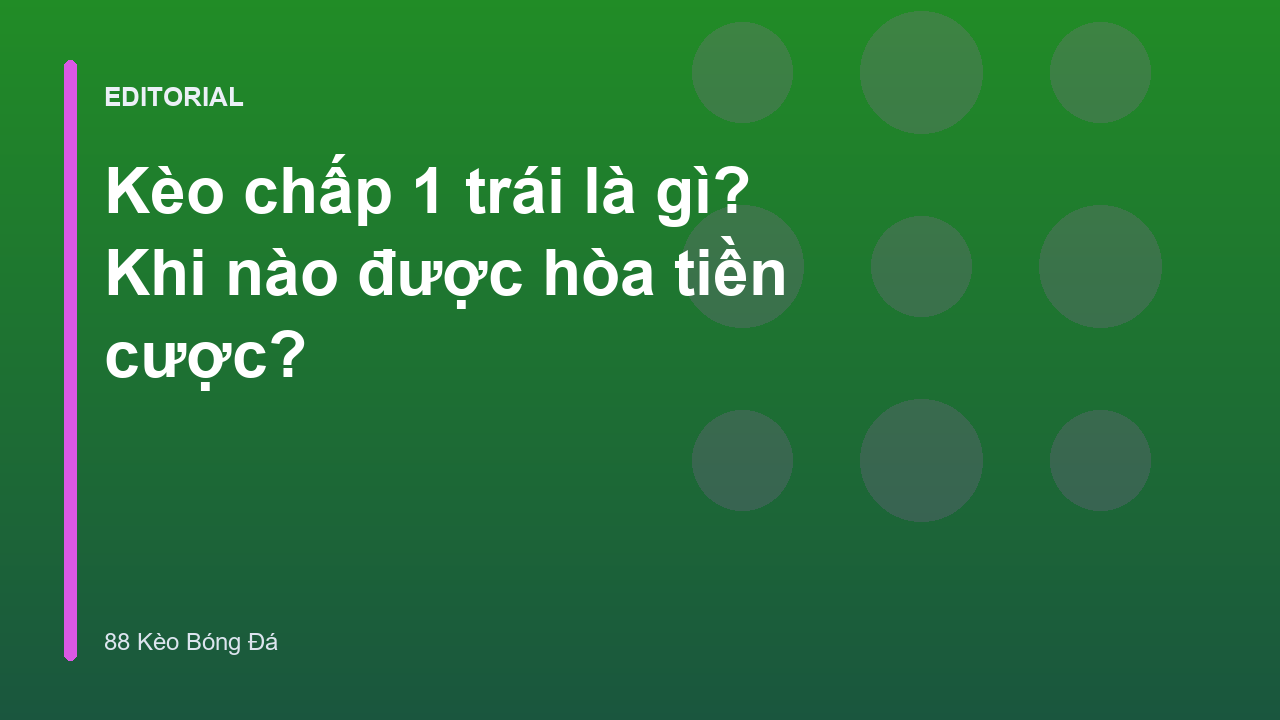 Minh họa kèo chấp 1 trái trong cá cược bóng đá